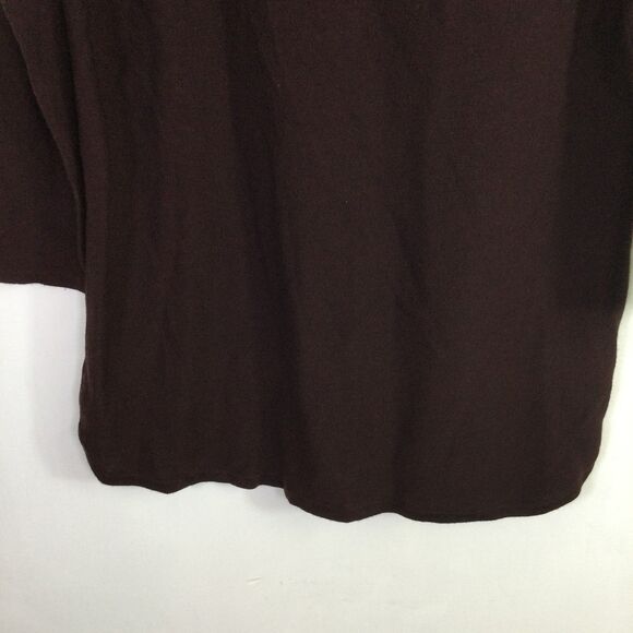 Eileen Fisher Womens Tunic Sweater Merino Wool Long Sleeves Brown Size Large - Picture 13 of 16